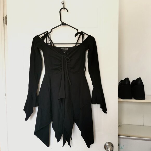 Current Mood, F is for fairies handkerchief dress, Black,  XXS - Picture 1 of 3